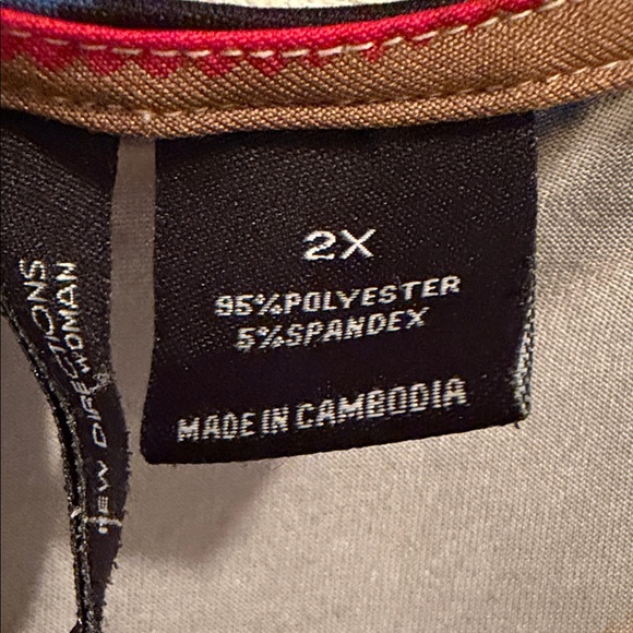 New Directions Multicolor Chevron Blouse, 2X - Picture 2 of 4